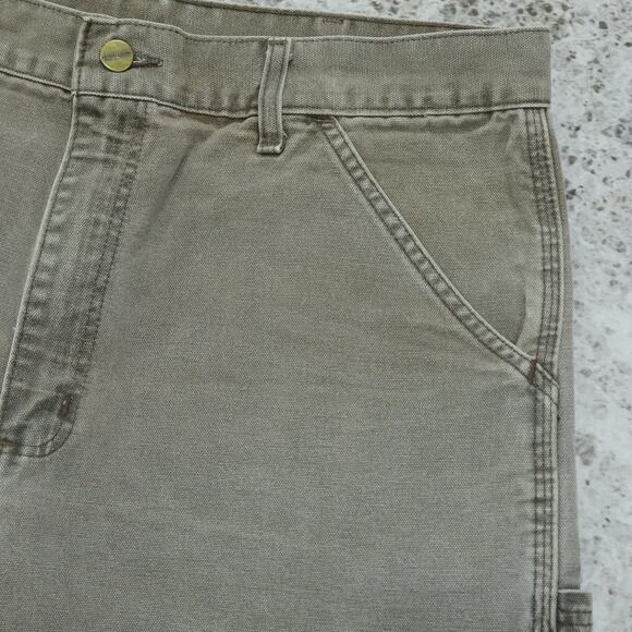 Vintage Carhartt B24 CHT Chestnut Faded Brown Carpenter Shorts 33x7.5 - Picture 10 of 13
